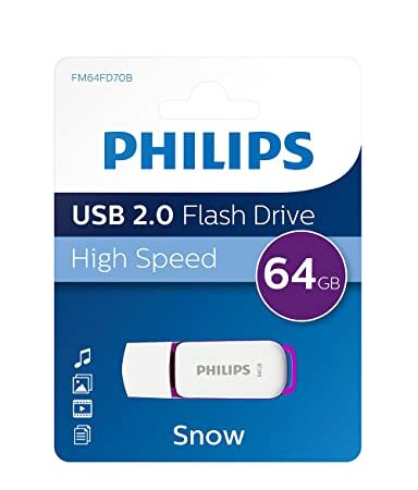 Philips Pen Drive 64gb USB 2.0 FM64FD70B pendrive chiavetta chiavina pennina ad altà velocità 64 gb con capuccio e portachiavi