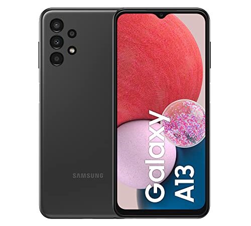 Samsung Galaxy A13 Smartphone Android, Display Infinity-V da 6.6 pollici¹, Android 12, 4GB RAM e 64 GB di Memoria interna espandibile², Batteria 5.000 mAh³, Black [Versione italiana]