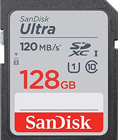 SanDisk Ultra 128GB SDXC Scheda, fino a 120 MB/s, Class 10, UHS-I, V10