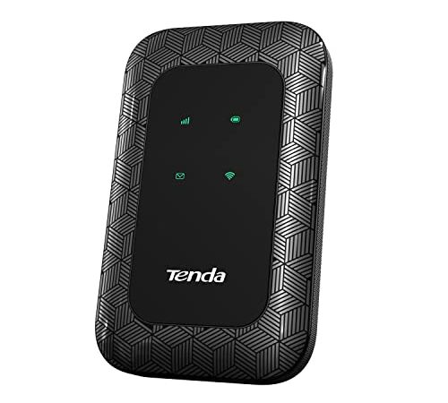 Tenda 4G180 V3.0 Hotspot Mobile Router Portatile, Saponetta Wifi 4G LTE Cat4 150Mbps, Batteria 2100 MAh, Supporta l'alimentazione della porta USB, Nessuna Configurazione Richiesta