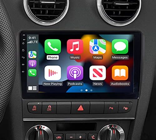 ACAVICA 9 Pollici Autoradio per Audi A3 S3 RS3 8P 8V 8PA Sportback Bluetooth Car Stereo Radio con Wireless Carplay Android Auto WiFi DSP Controllo del volante