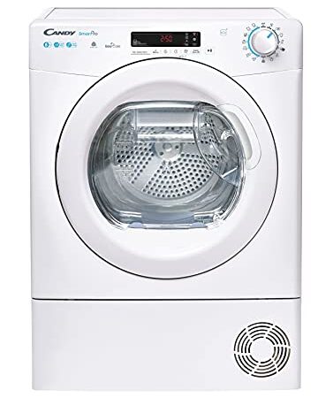 Candy Smart Pro CSOE H8A2DE-S Asciugatrice a Pompa di Calore, 8 kg, Carica Frontale, Programma Stiro Facile, Connettività NFC, Libera Installazione, 59,6x58,5x85 cm, Bianco, Classe A ++