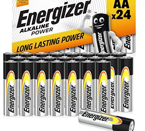 Energizer Batterie Alcaline AA, Alkaline Power, Confezione da 24