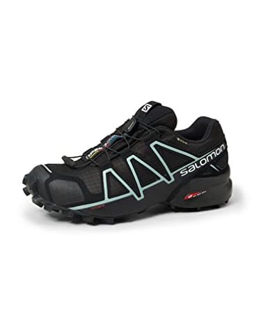 SALOMON Speedcross 4 Gore-tex, Scarpe Donna, Black Metallic Bubble Blue, 38 2/3 EU