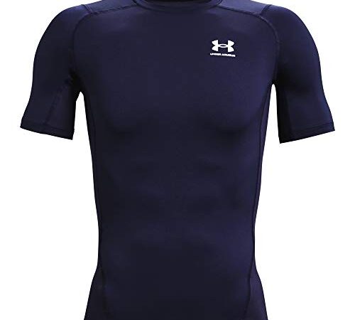 Under Armour Ua Hg Comp, T Shirt Uomo, Blu (Midnight Navy/White), L