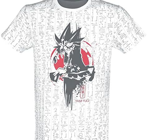 Yu Gi Oh! Maglietta T-Shirt, Bianca, M Uomo