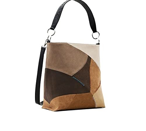 Desigual Bag, Borsa Electra BUTAN 6000 Brown Donna, Marrone