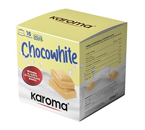 Karoma® 16 capsule Bevanda la Cioccolato Bianco compatibili con Nescafè Dolce Gusto