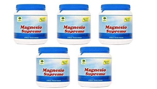 Natural Point Magnesio Supremo 300 gr - Antistress ed Antistanchezza - 5 Confezioni da 300 grammi