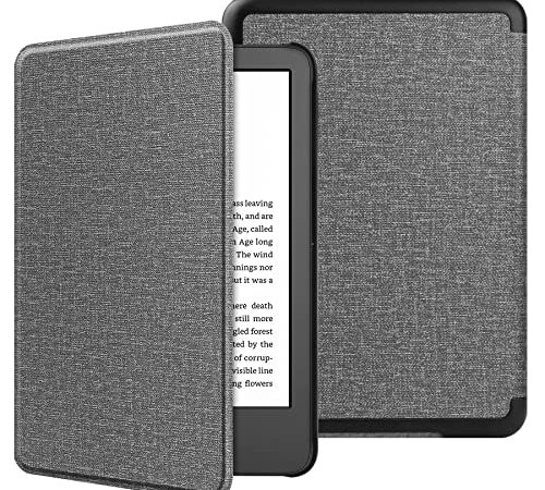 VOVIPO Custodia protettiva Slimshell per nuovissimo Kindle 6 pollici (11a generazione, versione 2022), non si adatta a Kindle Paperwhite e Kindle 2019-Grey