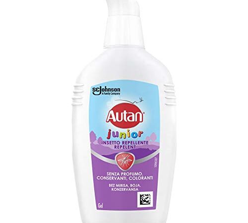 Autan Junior Gel, per Bambini oltre 2 Anni, Insetto Repellente e Antizanzare, 1 Confezione da 100 ml, Senza Profumo, Dermatologicamente Testato