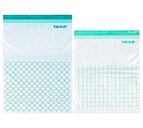 Ikea Istad sacchetti di plastica blu ideali per freezer – 15 sacchetti da 6 L (28.5 x 41 cm) e 15 sacchetti da 4.5 L (27 x 34 cm) totale di 30 pezzi