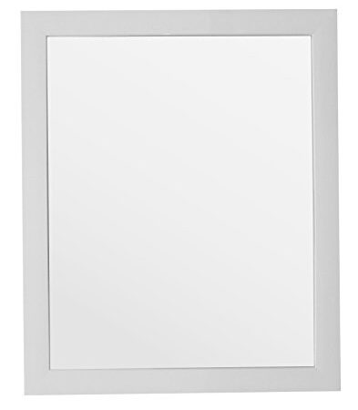 King Home S1710943 Specchio da Parete con Cornice, Bianco