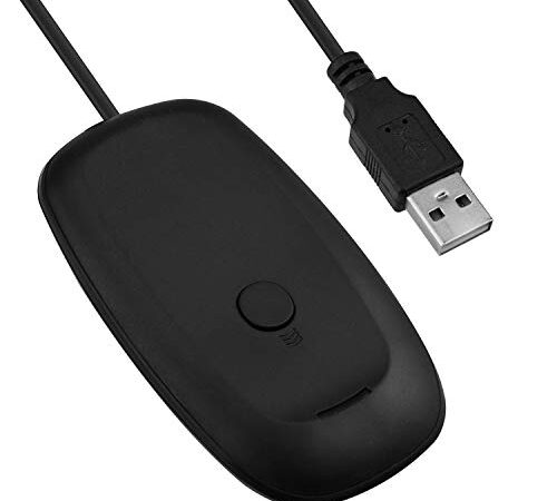 Mcbazel Adattatore per ricevitore di ricetrasmettitori wireless per USB 2.0 per Xbox 360 Desktop PC Laptop Gaming -Nero