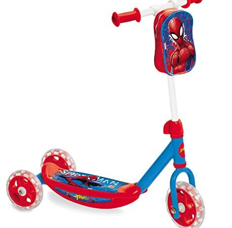 Mondo Toys - MY FIRST SCOOTER SPIDERMAN Monopattino Baby 3 ruote con borsetta porta oggetti inclusa per bambino bambina da 2 anni marvel Spiderman - 28692
