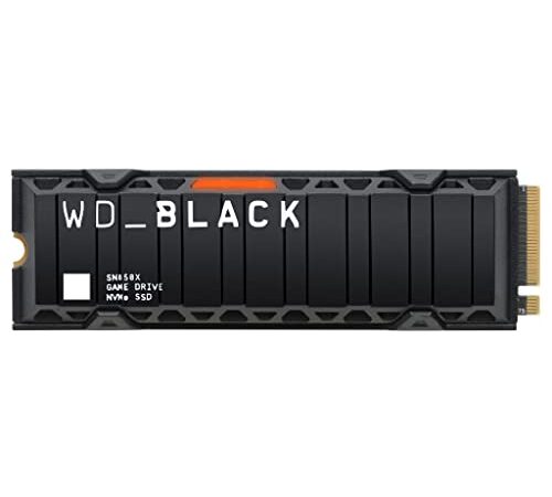 WD_BLACK SN850X 1TB M.2 2280 PCIe Gen4 NVMe SSD per gaming con dissipatore termico con velocità di fino a 7.300 MB/s