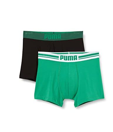 PUMA Placed Logo 2P Boxer Uomo, Verde, L