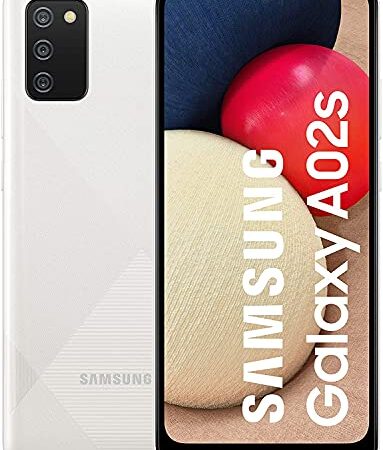 Samsung Smartphone Galaxy A02s 4G 6.5 Pollici Infinity-V HD + 3 Fotocamere Posteriori, 3GB RAM e 32GB di Memoria Interna Espandibile – Batteria 5.000 mAh e Ricarica Rapida Bianca [Versione Italiana]