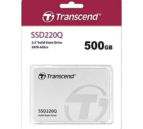 Transcend SSD Interno 500 GB SSD220Q 2.5” SATA III 6Gb/s TS500GSSD220Q