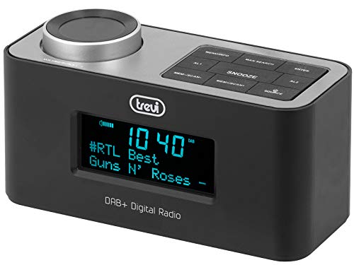 Trevi RC 80D6 DAB Radiosveglia Elettronica con Ricevitore Digitale DAB/DAB+ e FM con RDS, Grande Display LED, Funzione Snooze, Funzione Sleep, Funzione Powerbank, AUX-IN, USB Charge