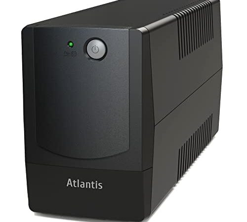 Atlantis OnePower PX1100, UPS Line Interactive 1100VA/550W, AVR (3 stadi), Onda PseudoSinusoidale, 4 prese IEC, 1 Batteria 12V 9Ah