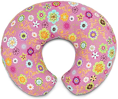 Boppy Cuscino Allattamento per Neonati 0+ Mesi, Forma Ergonomica con Inserto Miracle Middle - Cuscino e Nido Neonato per Allattamento al Seno e col Biberon, Wild Flowers