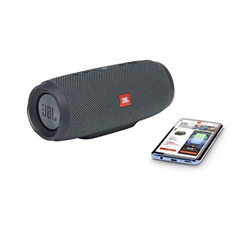 JBL Charge Essential Speaker Bluetooth Portatile, Cassa Altoparlante Waterproof IPX7, Porta USB, Fino a 20h di Autonomia, Grigio