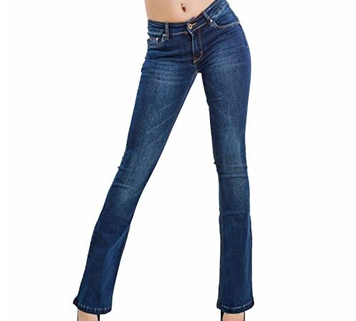 Toocool - Jeans Donna Pantaloni Skinny Push up Zampa Elefante Campana XM-986 [L,SA9996 Blu Scuro]