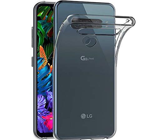 AICEK Cover Compatible LG G8S ThinQ, Cover LG G8S Silicone Case Molle di TPU Trasparente Sottile Custodia per LG G8S ThinQ (6.21 Pollici)