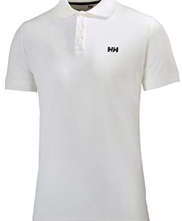 Helly Hansen Driftline Polo, Maglia a Maniche Corte, Design Sportivo e Casual Uomo, L, Bianco (White)