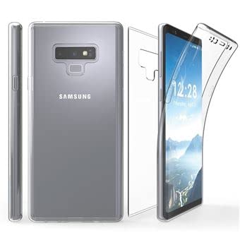 Anticile® - Custodia per Samsung Galaxy Note 9 con protezione schermo 360, trasparente, protezione integrale per Note 9, antiurto, facile