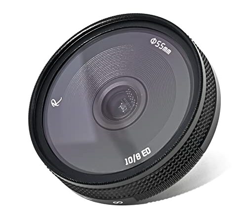 AstrHori 10mm F8 II Ultragrandangolare Lente Fisheye Obiettivo manuale APS-C Compatibile con fotocamera mirrorless Sony E-Mount A6000,A6300,A6400,A6500,A5100, A5000,A6600NEX-3,ecc(nero)