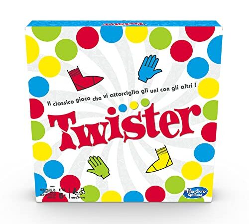 Hasbro Twister Gioco in Scatola Hasbro Gaming, Include 1 tappeto Twister, 1 ruota e le istruzioni- versione 2020 in Italiano