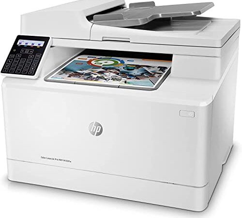 HP Color LaserJet Pro M183fw 7KW56A, Stampante Multifunzione A4, Stampa Fronte e Retro Manuale a colori, 16 ppm, USB, Wi-Fi, Ethernet, ADF, Fax, Schermo LCD a icone, Grigia