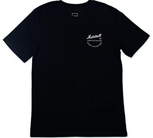 Marshall SHRT00581 T-Shirt, Nero con Logo, XL Uomo