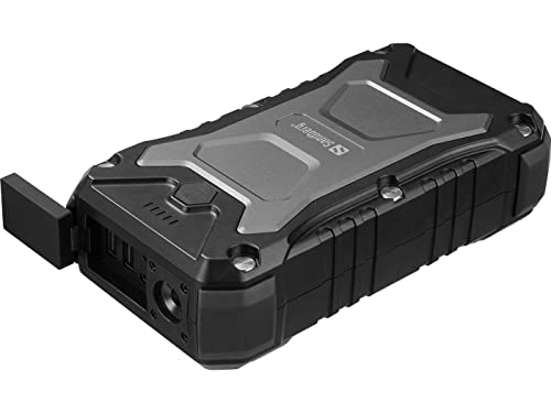 Sandberg Survivor Power Bank 30000mAh PD 65W, caricabatterie portatile ad alta capacità, USB-C USB-A, polvere, shock, impermeabile, certificato IP66, power bank con torcia LED, ricarica wireless