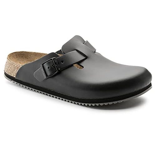 Birkenstock Original Boston Cuoio Normale, Black, 060194 37,0