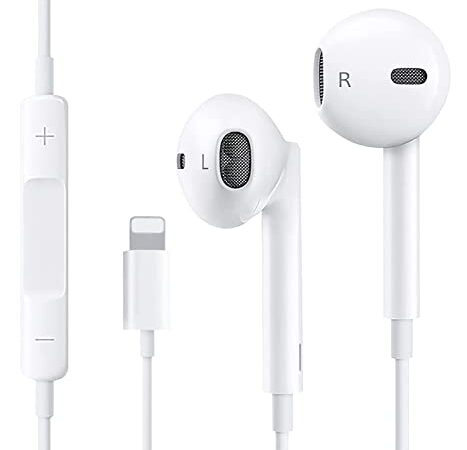 Cuffie per iPhone,Controllo del Volume Isolamento del Rumore Earphones con filocablato,Cuffie Hi-Fi Stereo con cancellazione del rumore,Compatibile con iPhone 11/11Pro/12/13/13Mini/X/XS/XR/7/7 Plus/8