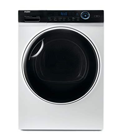 Haier HD90-A3979, Asciugatrice 9kg A+++, Pompa di calore, 14 Programmi, Partenza Ritardata, Tecnologia micro-vapore I-Refresh, Filtro 3 in 1, Funzione Rapido, Bianco