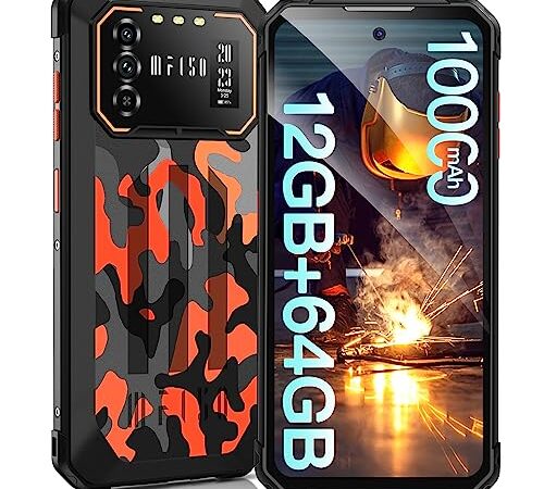 IIIF150 B1 Rugged Smartphone (2023) 10000mAh Batteria, 12GB RAM + 64GB ROM/1TB Telefono Indistruttibile Android 12, 20MP Camera, 6.5" FHD+ Cellulare Antiurto, 4G Dual SIM, Impermeabile IP68, NFC