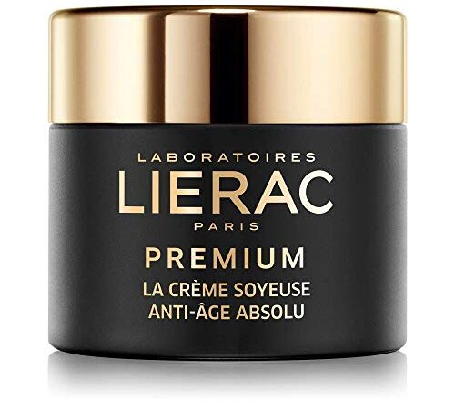 Lierac Premium la Crème Soyeuse Crema Viso Anti Età con Acido Ialuronico, Pelle da Normale a Mista, Formato da 50 ml