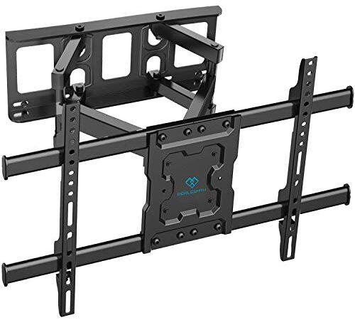 PERLESMITH Supporto TV Parete da 37-82 Pollici, Staffa TV Girevole Inclinabile ed Estendibile, Braccio TV Ultra Resistente 60kg, Staffa TV 55 65 Pollici VESA 200x100-600x400mm