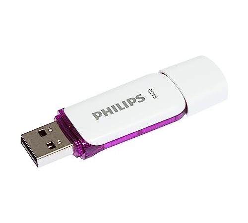 Philips Pen Drive 64gb USB 2.0 FM64FD70B pendrive chiavetta chiavina pennina ad altà velocità 64 gb con capuccio e portachiavi
