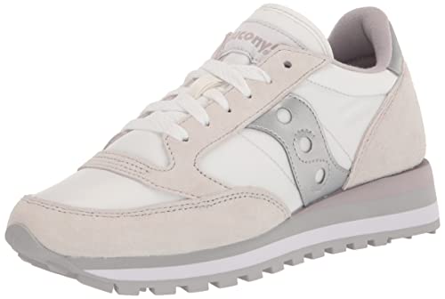 Saucony - Scarpe da ginnastica Jazz Triple da donna, bianco/argento, 39 EU