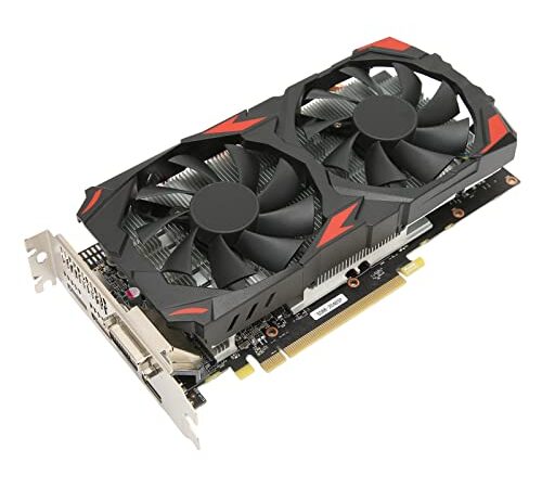 Scheda Grafica RX 580, Scheda Grafica da Gioco GDDR5 da 8 GB a 256 Bit, PCI Express 3.0x16, 3 DisplayPort HDMI DVI, Schede Video per PC con Doppio Raffreddamento Ad Aria, Supporto per Display 4K