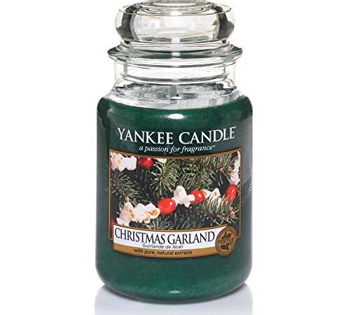 Yankee Candle Candela profumata in giara grande | Ghirlanda di natale | Durata Fino a 150 Ore | regalo perfetto per le donne