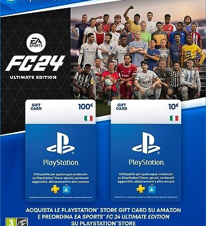 110€ PlayStation Store Gift Card per EA SPORTS FC 24 Ultimate Edition [Pre-Ordina su PSN] | Account PSN Italiano