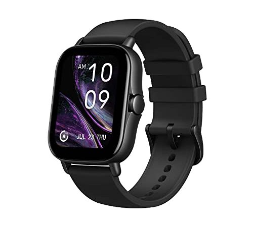 Amazfit GTS 2e Smartwatch, Alexa Integrato, AMOLED da 1,65", Cardiofrequenzimetro, Monitor del Sonno, SpO2, GPS, Notifiche Messaggi, 90 Modalità Sportive, 5 ATM Impermeabile, Bluetooth 5.0, Nero