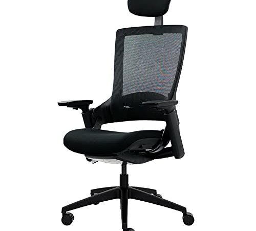 Ergotopia® Nextback Sedia da ufficio ergonomica - sedia ergonomica con supporto cervicale e braccioli regolabili - sedia da ufficio con supporto per il collo - poltrona da ufficio ergonomica in mesh