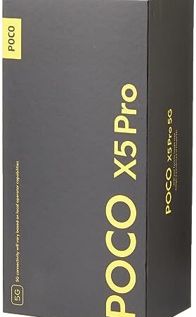POCO X5 Pro 5G, telefono cellulare nero AMOLED FHD+ da 256 GB da 6.67 pollici, ricarica ultra rapida versione FR+ 2 anni di garanzia
